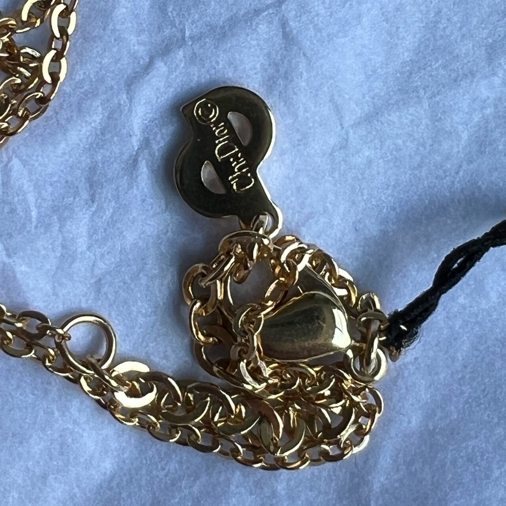 Christian Dior Gold and Black Pendant Necklace - Picture 5 of 9